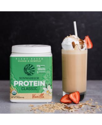 Classic Organic Protein Powder, Plant-Based Protein, Vanilla Flavor, Sunwarrior, 750gm (30 Servings)