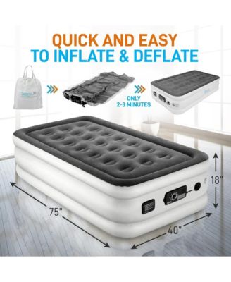 18" Twin Premium Raised Airbed With Built-in Pump
