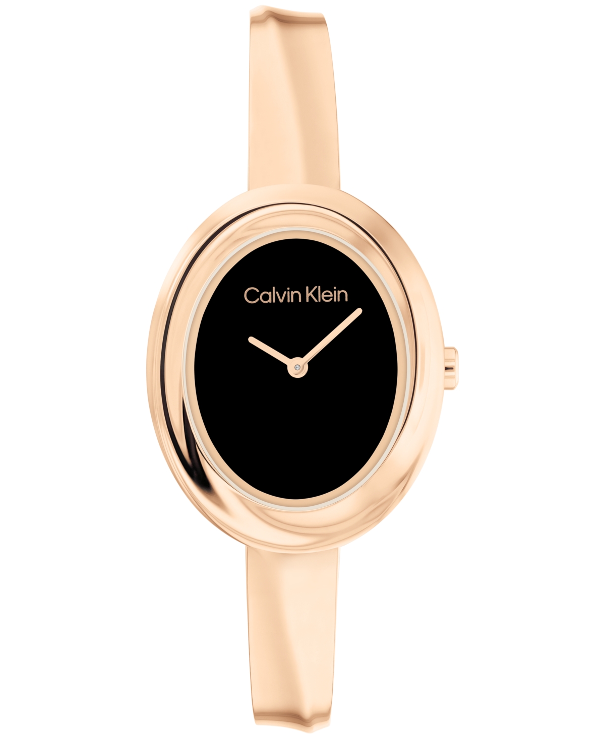 Women Twisted Bezel Rose Gold-Tone Stainless Steel Bracelet Watch 24mm - Rose Gold