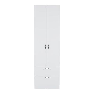Vicco 76-Inch 2-Drawer 1-Shelf Hanging Rod Wardrobe Armoire