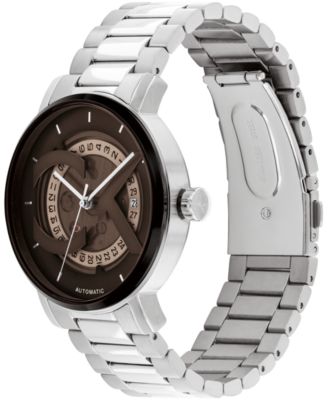 Unisex Iconic Automatic Silver Stainless Steel Bracelet Watch 40mm