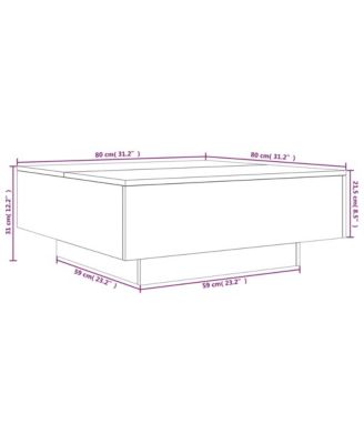 Coffee Table Smoked Oak Engineered wood Medium