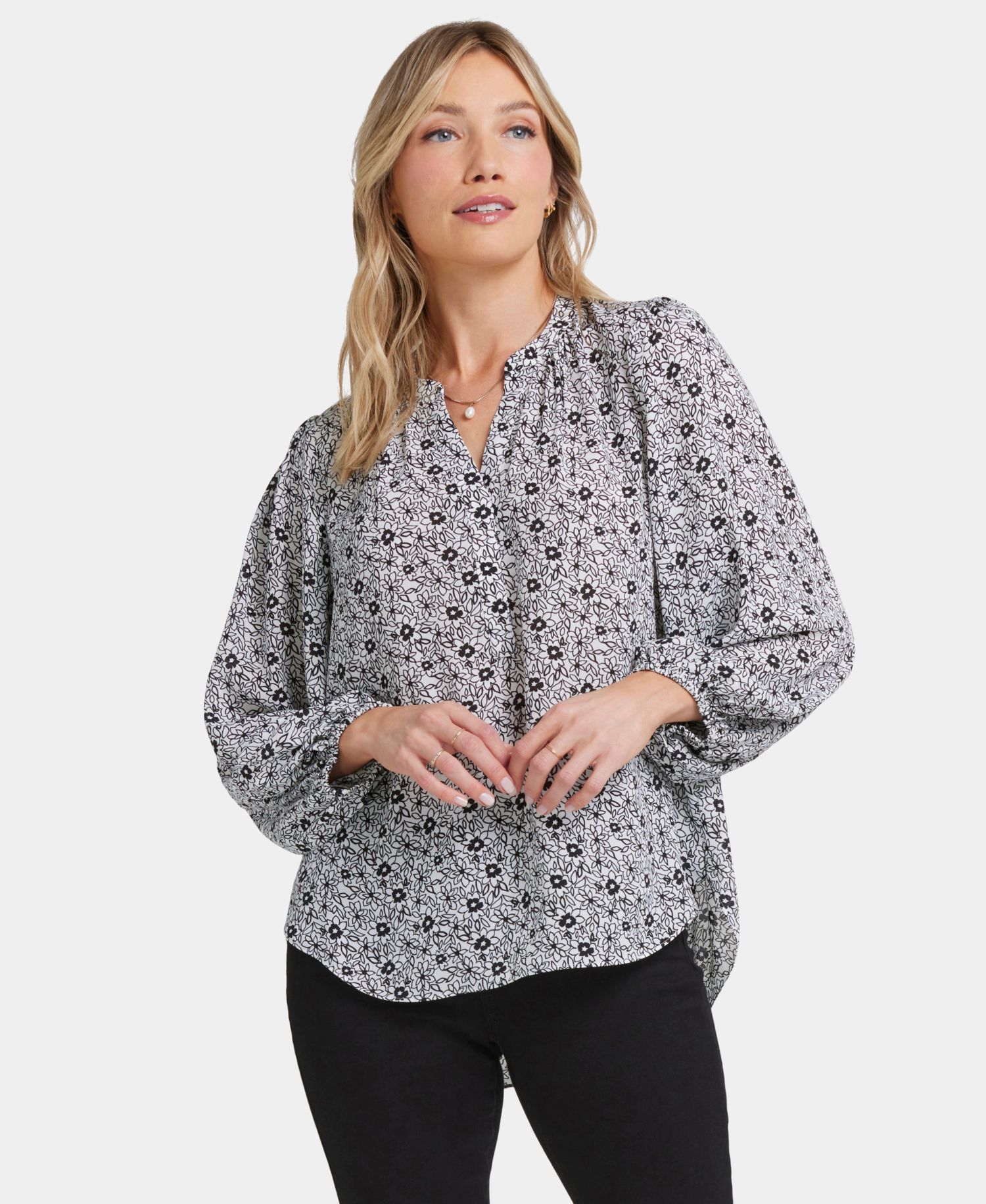 Women's Puff Sleeve Popover Top