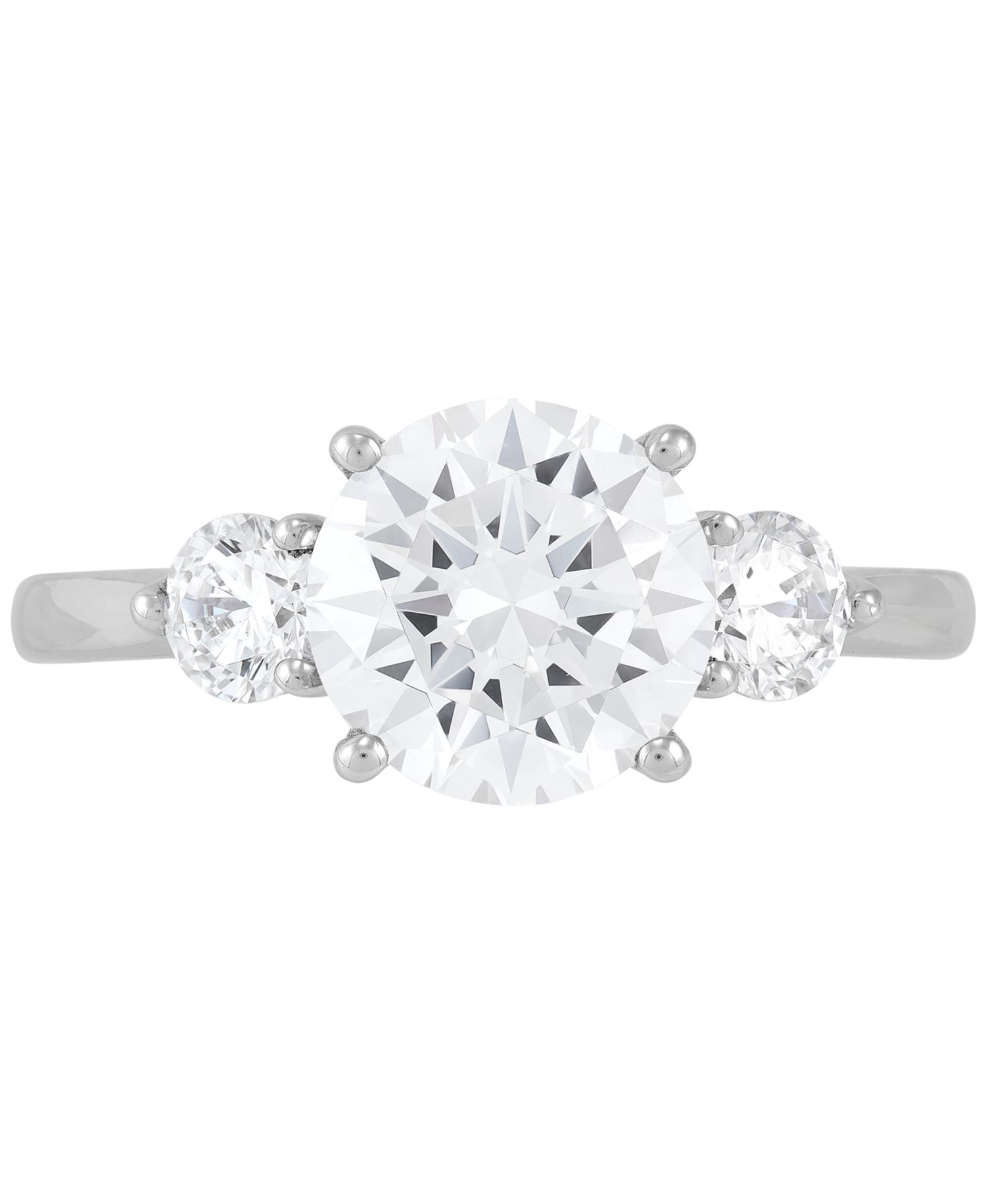 IGI Certified Lab Grown Diamond Three Stone Engagement Ring (3 ct. t.w.) in 14k Gold