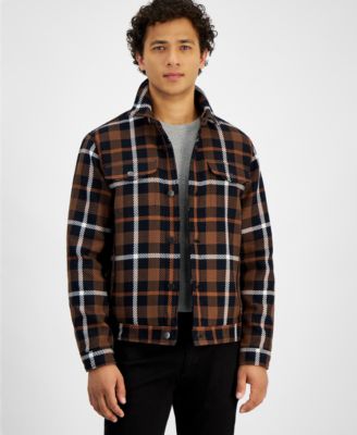 Sun + Stone - Men's Anthony Plaid Trucker Jacket