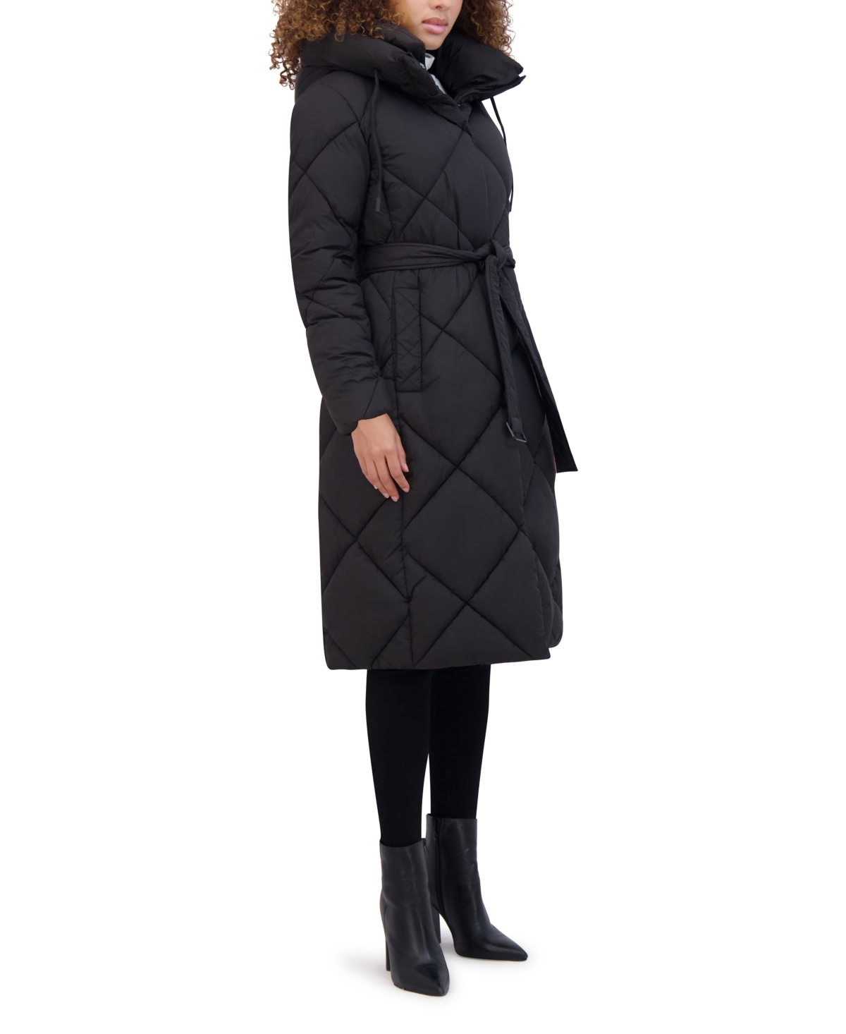 Kenneth Cole Women's Quilted Long Puffer Coat