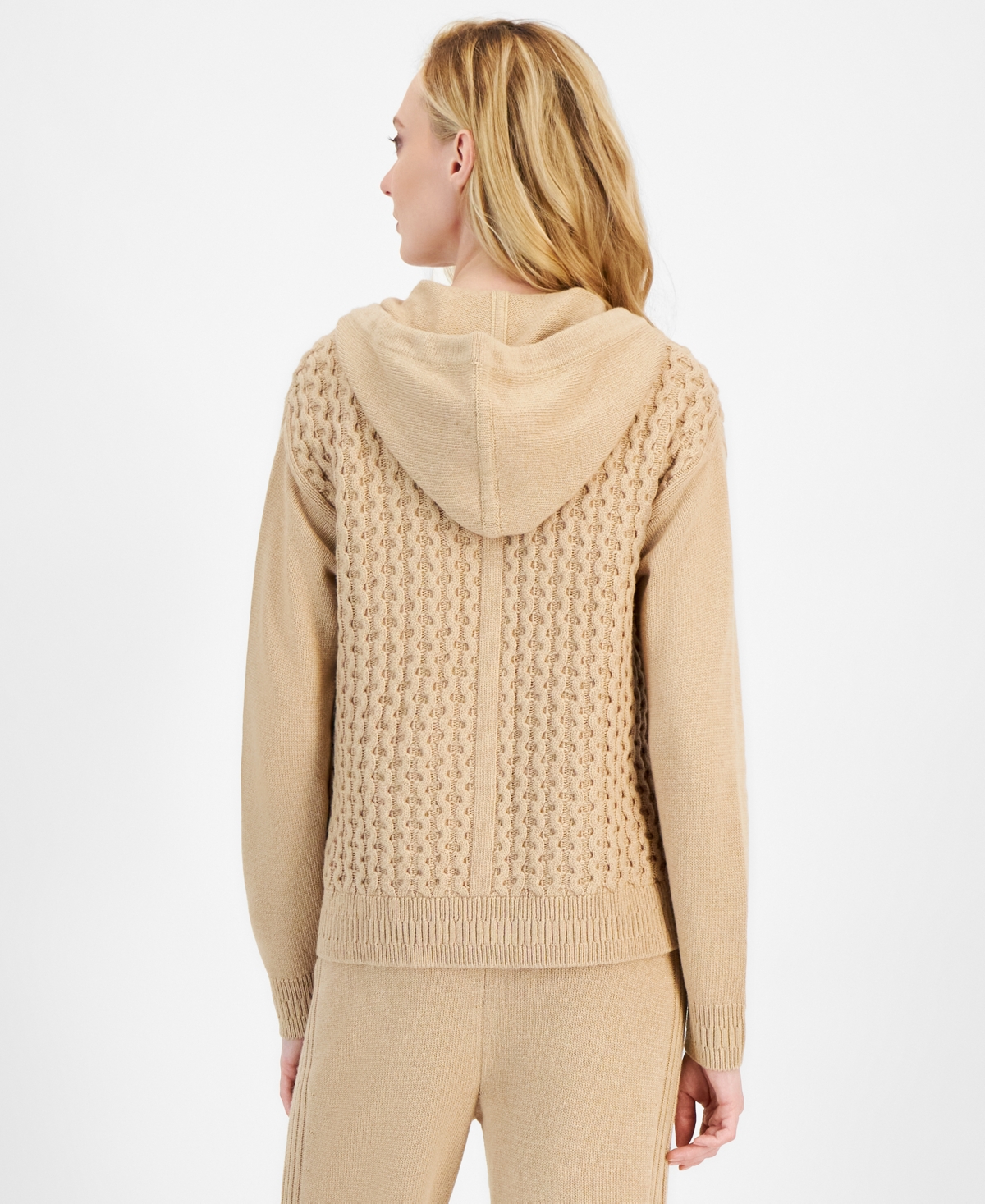 Anne Klein Women's Zip-Front Knit Hoodie