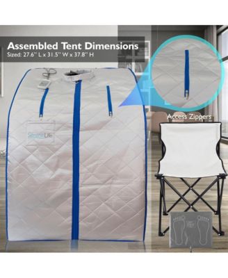 Compact & Portable Infrared Sauna With Foldable Chair