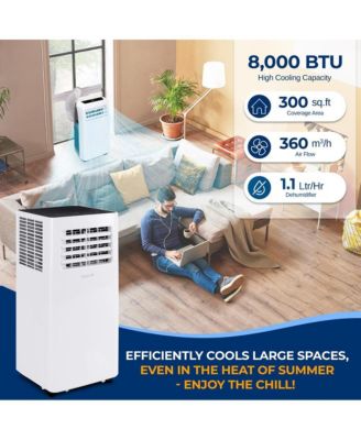 Portable Air Conditioner, 8,000 BTU, Built-in Dehumidifier & Fan