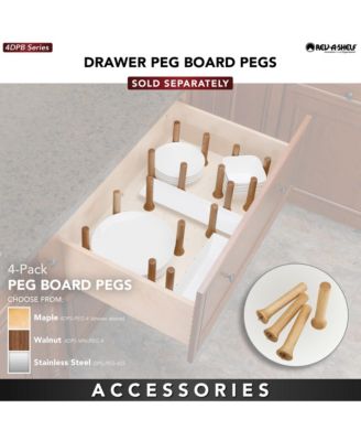 24x21" Trimmable Pegboard Drawer Organizer with 9 Pegs, 4DPS-2421