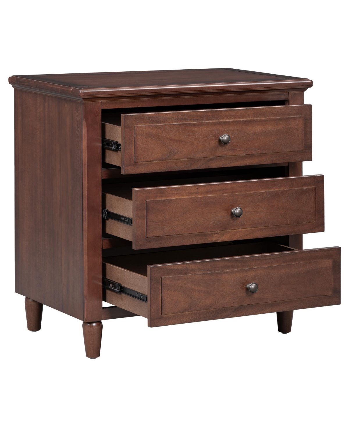 Slickblue 3-Drawer Wood Nightstand Cabinet for Stylish Storage