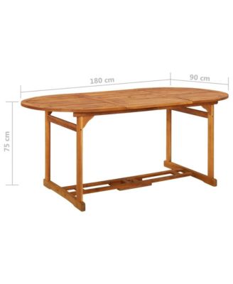 Patio Dining Table 70.9"x35.4"x29.5" Solid Acacia Wood