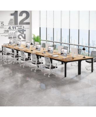 78.74-Inch Conference Table Set of 4, 13FT Conference Room Table, Large Rectangle Meeting Seminar Table Set for 12-16 Person, Long Business Tables