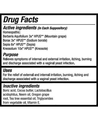 Yeast Arrest - Vaginal Suppositories for Vaginal Irritation - Women's Health Supplement - 14 Vaginal Suppositories