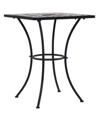 Table Black and white Powder-coated iron, ceramic 23.6 in Durable