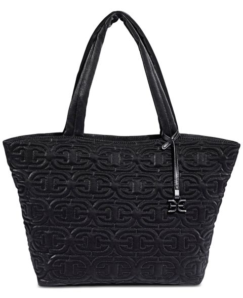 Женская сумка Sam Edelman Ethyl Top Zip East West Tote, цвет: Чёрный