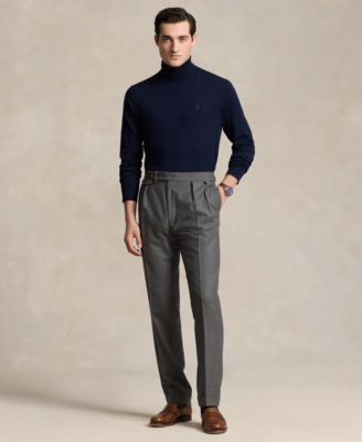 Men's Washable Wool Turtleneck Sweater