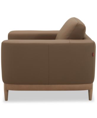 Jharli Leather Accent Chair, Created for Macy's