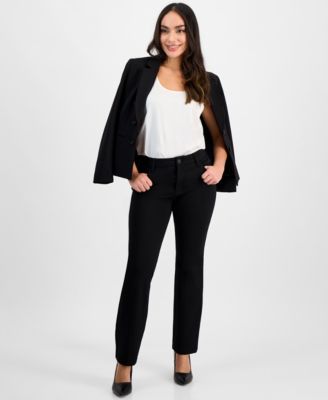 Jones New York - Petite Lexington Mid-Rise Straight-Leg Pants