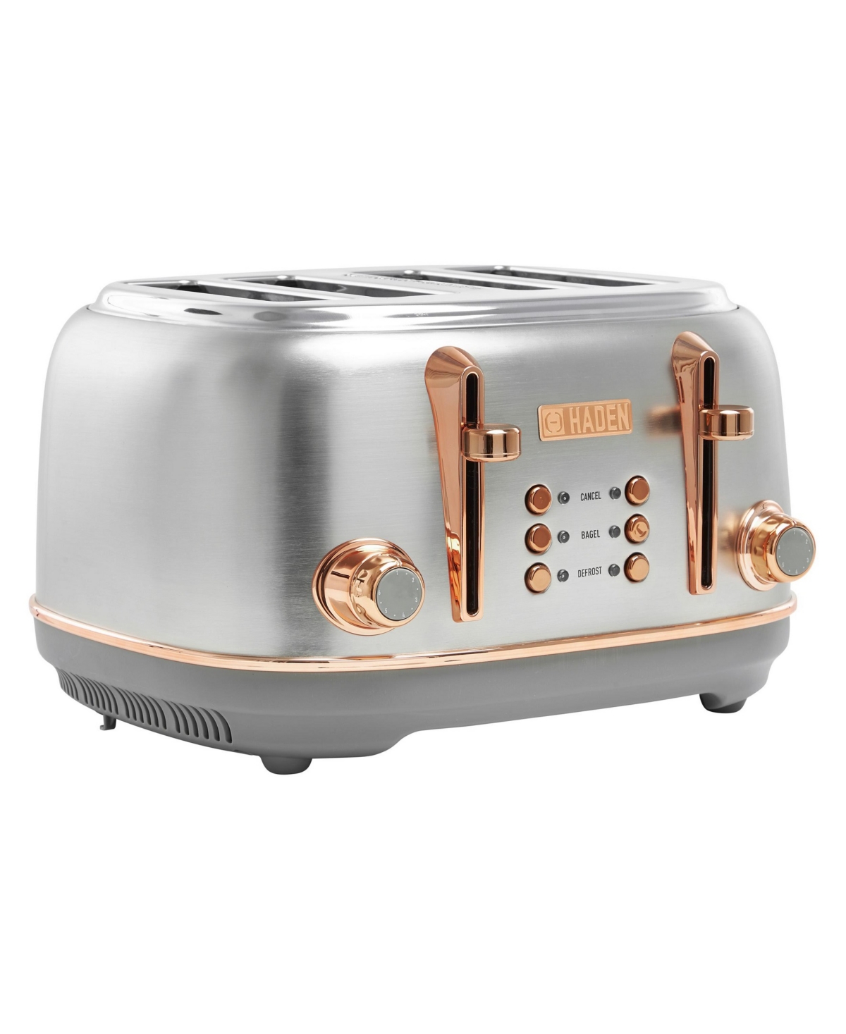 Haden Heritage 4-slice Wide Slot Toaster In Black,chrome
