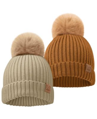 2pack Baby Hats, Baby Beanies, Newborn Hats for Baby Girls, Boys, Baby Winter Hat, 6-36 Months Infant Hat