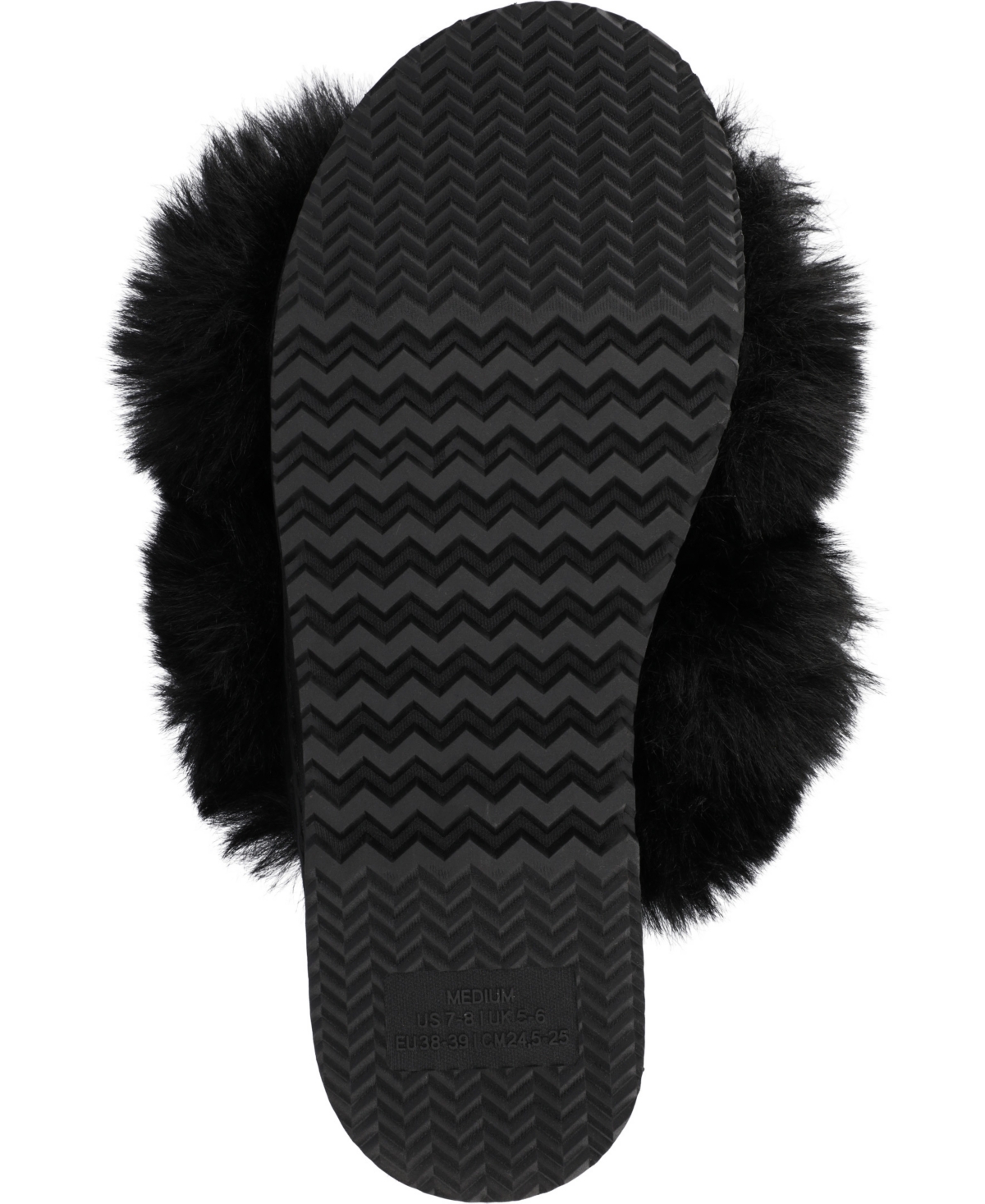 Journee Collection Skylah Faux Fur Slipper In Black