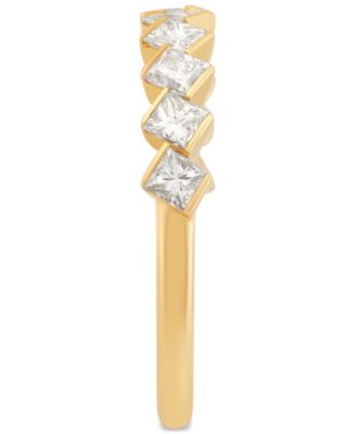 Diamond Princess-Cut Diagonal Set Ten Stone Band (1 ct. t.w.) in 14k Gold
