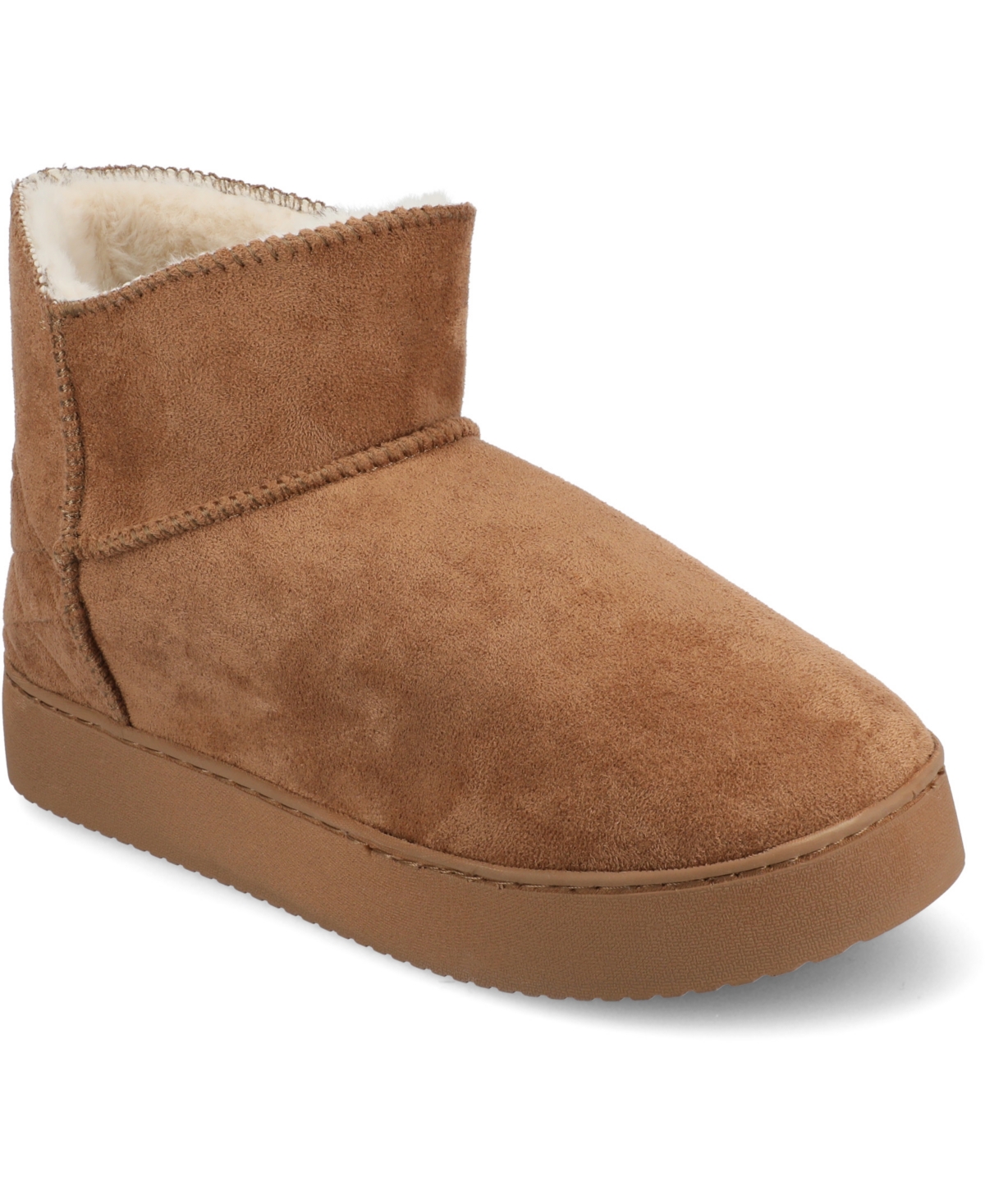 Shop Journee Collection Women's Noa Round Toe Bootie Slippers In Tan