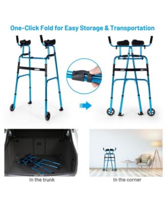 Folding Adjustable Aluminum Wheel Walking Frame
