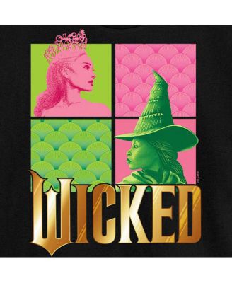 Juniors Trendy Wicked Elphaba Glinda Graphic Cropped T-Shirt