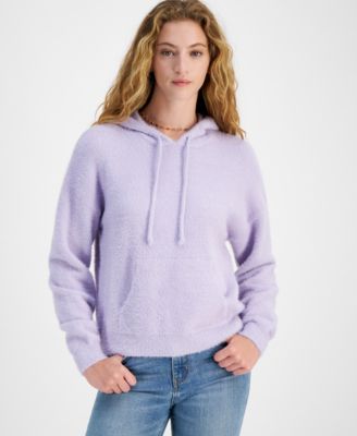 Hippie Rose - Juniors' Dropped-Shoulder Hoodie
