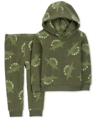 Carter's - Toddler Boys Dinosaur-Print Fleece Hoodie & Pants, 2 Piece Set