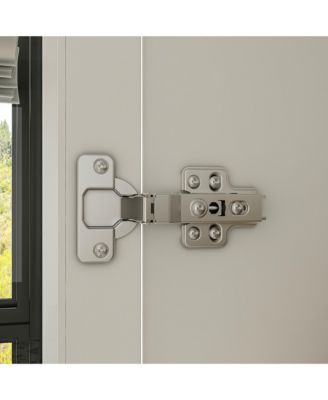 Wood 4-Shelf Bookcase with Tempered Glass Doors, Drawer, and Cabinet Storage