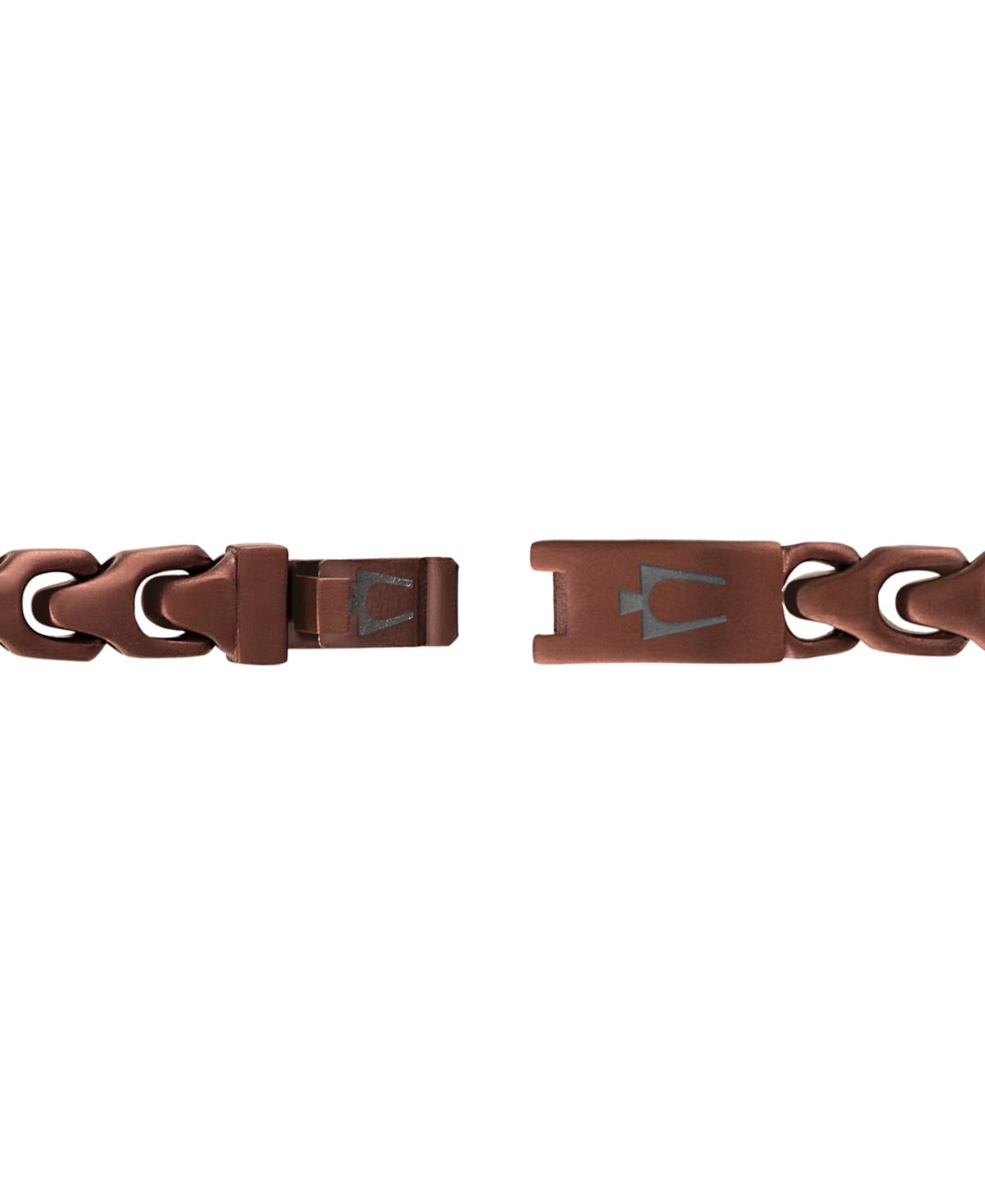 Bulova Brown-tone Ip Stainless Steel Link Bracelet In No Color