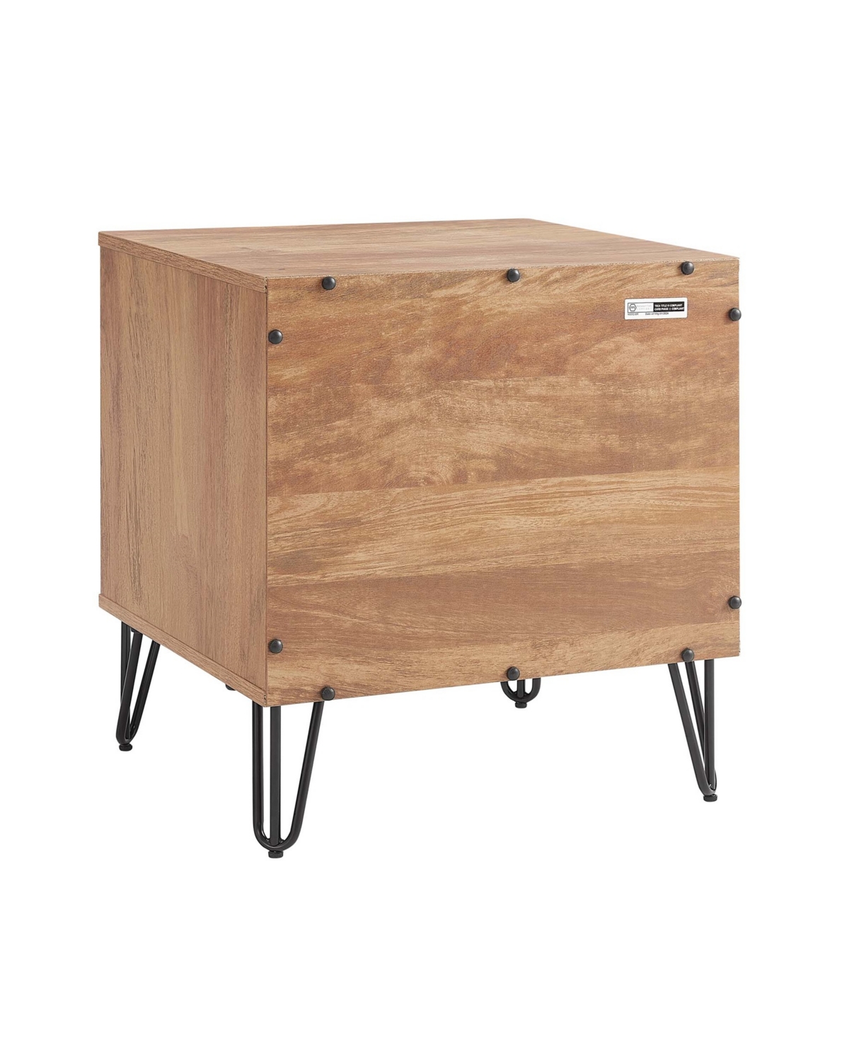 Manhattan Comfort 1-piece Dumbo Medium-density Fiberboard 2-drawer Modern Nightstand In Golden Brown