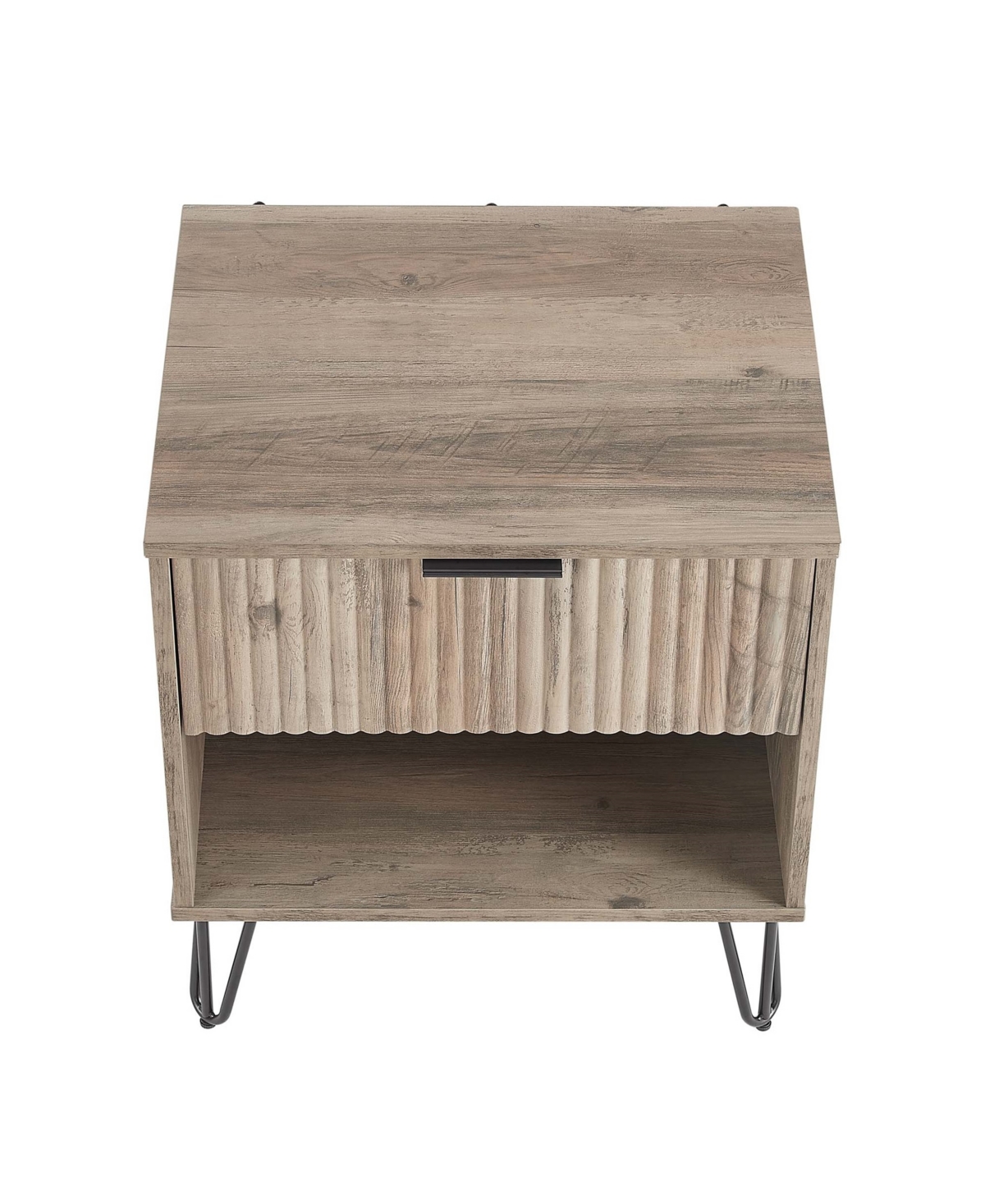 MANHATTAN COMFORT 1- PIECE DUMBO MEDIUM-DENSITY FIBERBOARD 1-DRAWER MODERN NIGHTSTAND 