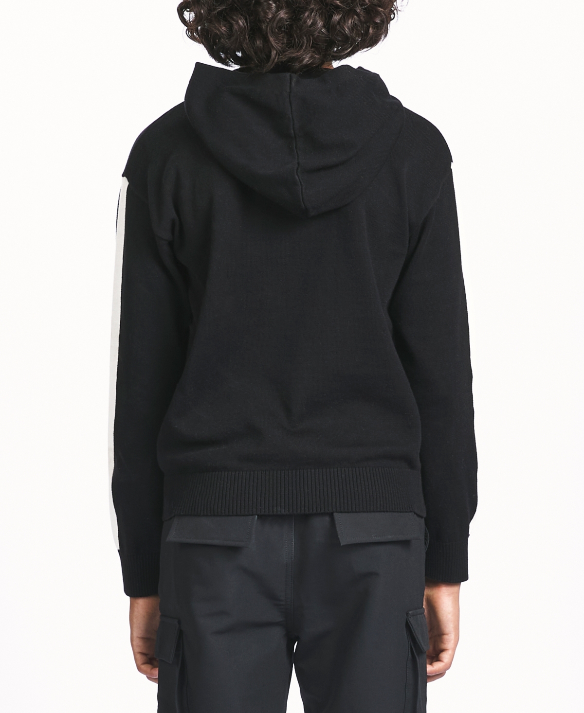 Sovereign Code Little Boys Sweater Knit Pull-over Hoodie In Black