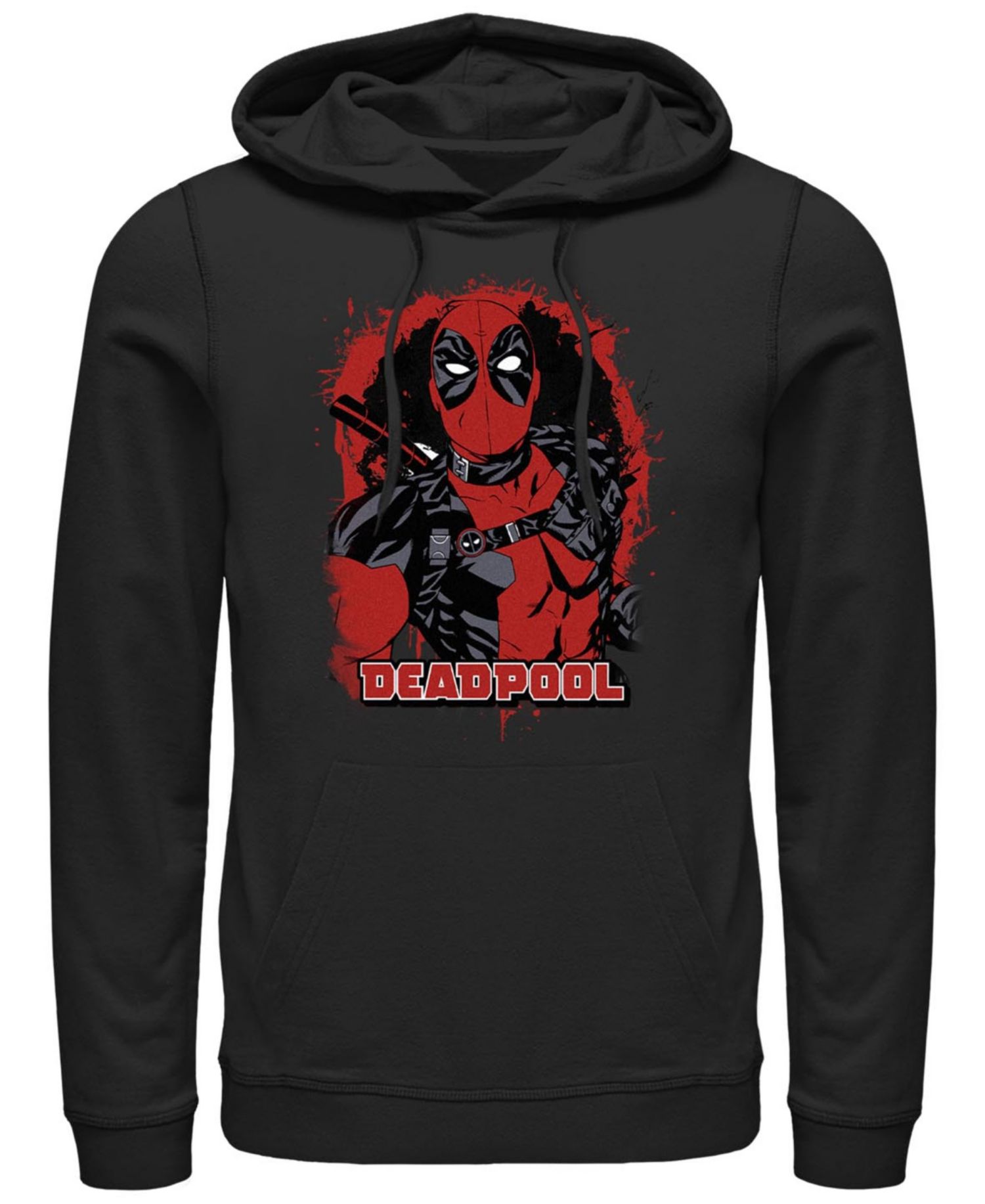 Men's Painted Deadpool Hoodie Fleece Pullover