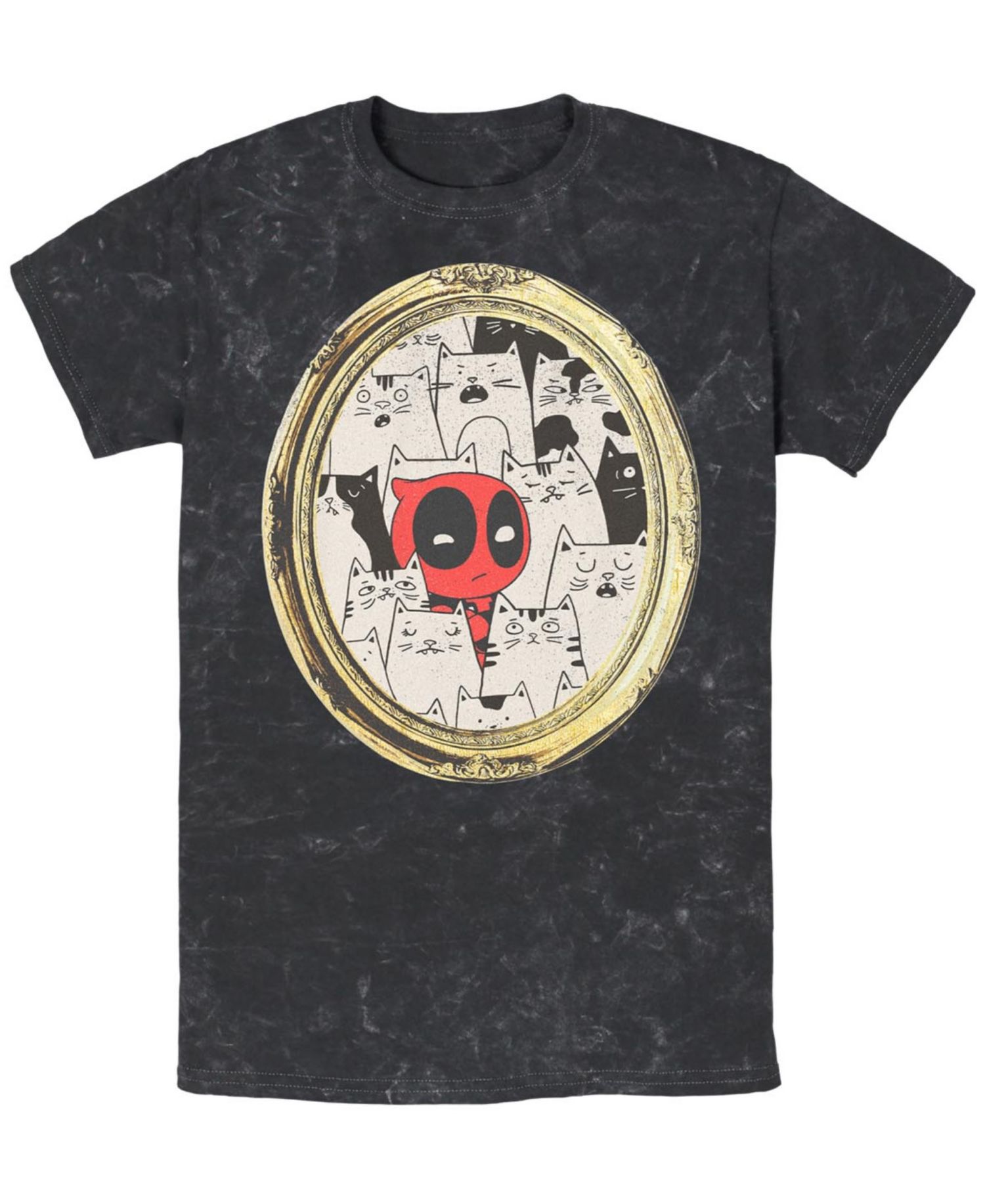 Men's Cats Rule Everything Around Me Short Sleeve Mineral Wash Tee