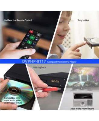 Compact Home DVD Player with HDMI and USB Playback