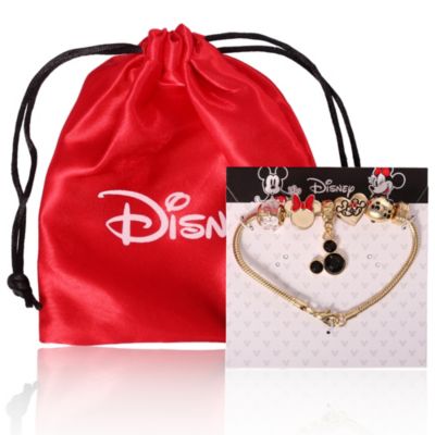 Minnie Mouse Fashion 7" Charm Bracelet with Heart, Bow, and Crystal Beads