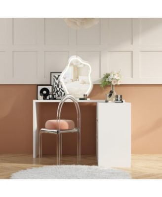 1Pc MDF 6-Drawer, Rotatable Desktop L-Shaped Chest of Drawers