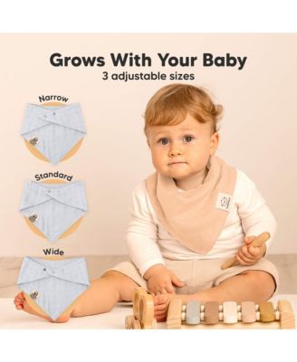 8pk Lumi Muslin Baby Bibs, Bandana Bibs for Baby Boy, Baby Girl, Muslin Drool Bib for Newborn, Toddler