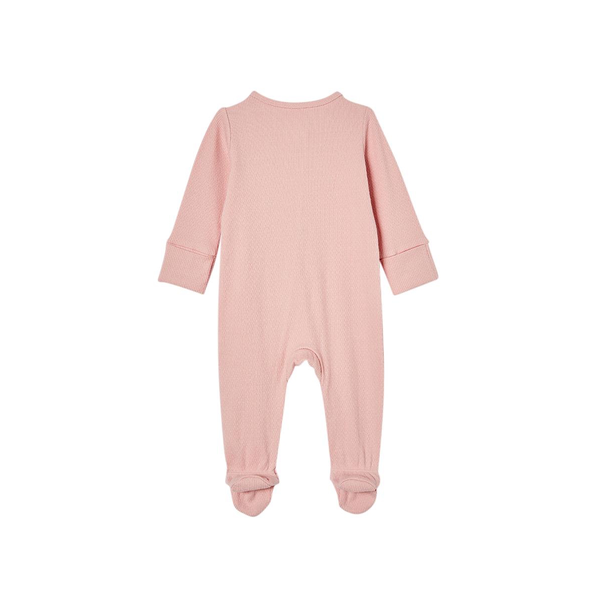 Cotton On Baby Boys Pointelle Ruffle Zip All In One