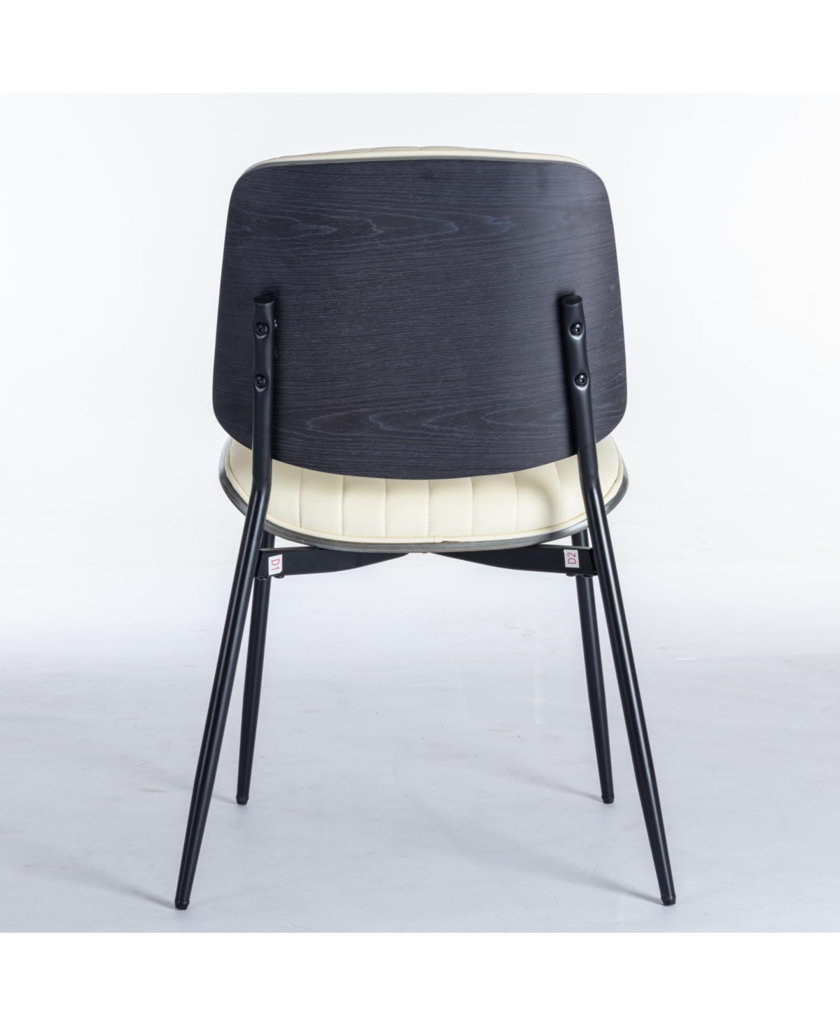 Slickblue Set of 2 Mid-Century Modern Dining Chairs with Retro Faux Leather Stylish and Comfortable