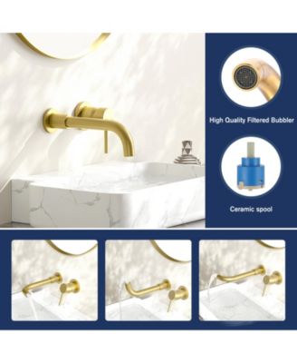 Wall Mount Faucet for Bathroom Sink or Bathtub Sleek and Space-Saving Design