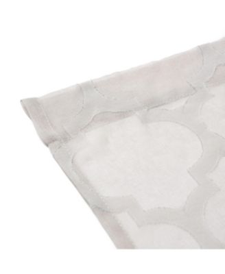 Premium Quatrefoil Voile Sheer Curtains - 2-Panel Light Filtering Curtains for Living Room, Bedroom, Kitchen - 52" x 84" - Sage