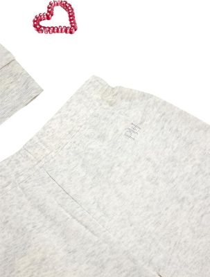 Toddler Girls Hoodie Leg Sweatpants Lounge and Hair Tie Sets