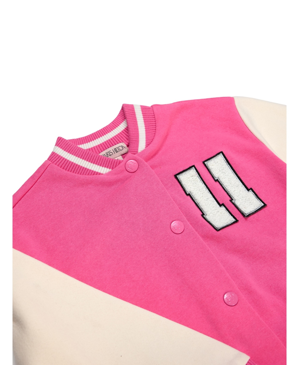 Paris Hilton Toddler Girls Sporty Paris Varsity Jacket and Jogger Pants 2 Piece Lounge Set