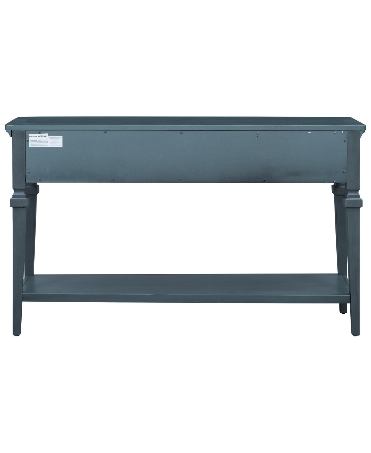 Slickblue Classic Retro Style Console Table with Three Top Drawers and Open Style Bottom Shelf, Easy Assembly